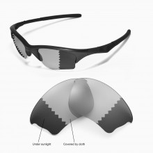 Walleva Transition/Photochromic Polarized Replacement Lenses for Oakley Half Jacket XLJ Sunglasses